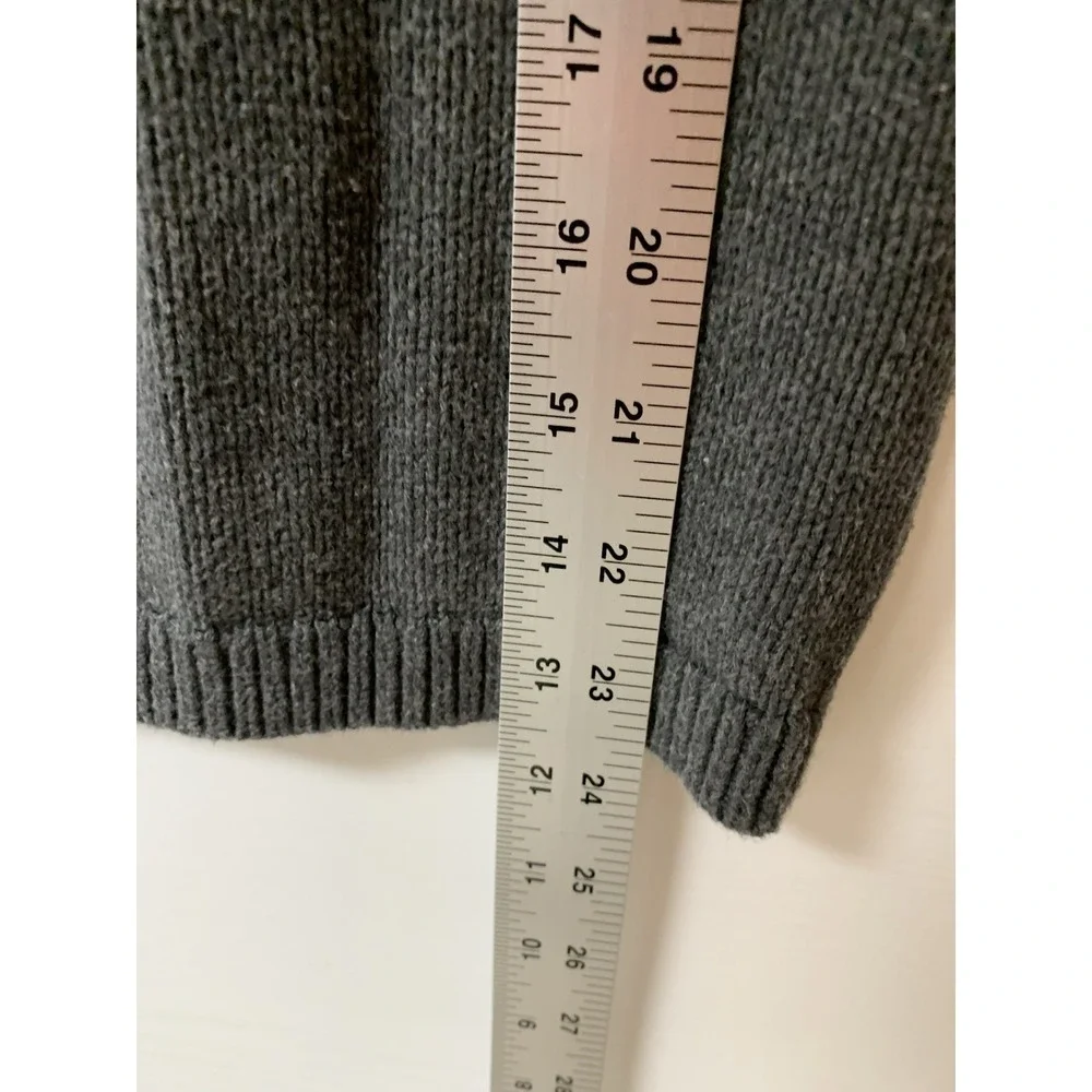 GYMBOREE Girls Sweater Dress Size S (5/6) Gray Heart Buttons Chunky Knit